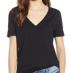 🌺  BP. Nordstrom V-Neck Black Short Sleeve Small